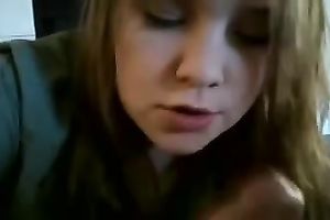 Getting the head from a wicked babe in front of a roaring fire