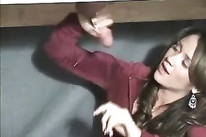 My sexy and freaky girlfriend milks my knob throughout a gap