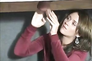 My sexy and freaky girlfriend milks my knob throughout a gap