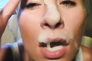 Cumplay performance of my beautiful blonde breasty chick