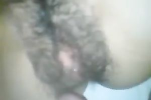 Getting my unshaved cocohie fucked in the missionary position