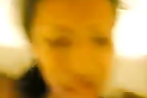 Drilling my slender black skin Asian girlfriend on POV movie