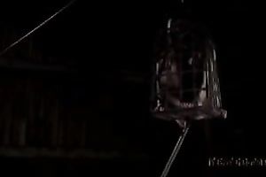 Alluring blonde serf living in the darkness is punished by her slaver