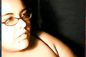 This four eyed whore can't live without showing off her large love melons