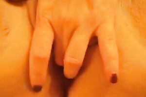 Mature white cunt getting some petting from its owner