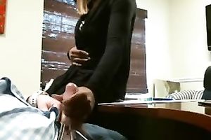 My fresh secretary definitely knows how to give excellent tugjob