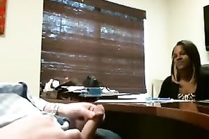 My fresh secretary definitely knows how to give excellent tugjob