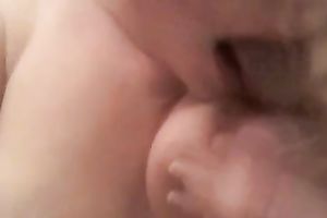 Feeding my bulky breasty Married slut sexy spunk during the time that she rubs her large milk sacks