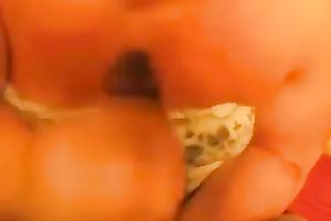 Cute BBW neighbour doxy sucks my bbc and swallows it all