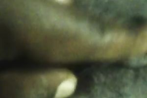 Spreading my wife's fur pie lips apart for u to have a fun