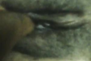 Spreading my wife's fur pie lips apart for u to have a fun