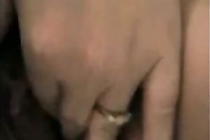 Shorts haired bulky white cheating wife masturbates on self made movie scene