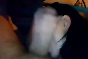 POV act with a dark brown prostitute engulfing and rubbing my schlong