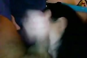 POV act with a dark brown prostitute engulfing and rubbing my schlong