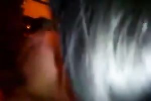 POV act with a dark brown prostitute engulfing and rubbing my schlong