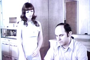 Dark head concupiscent wifey pleads her strict hubby to suck his knob at kitchen