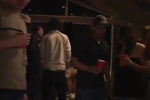 Wild blond with tattoos engages in a Male+Male+Female trio