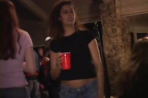 Wild blond with tattoos engages in a Male+Male+Female trio