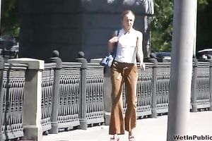 Here again this Russian urinate fetishist pees in public