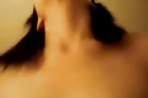 Hot Chinese legal age teenager is on top of me playing with my pecker