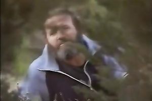 Kinky voyeur enjoys watching 3some sex in a forest