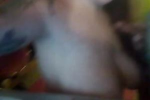 My tattooed redhead GF sucks my prick in front of a livecam