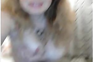 Full bosomed whore in hawt stockings gives me a precious view of her fur pie