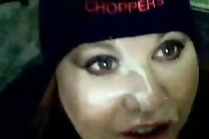 My cum-addicted girlfriend sucks my cock until that babe receives a facial