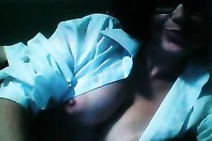 Four eyed slut is so fucking sexy and these massive melons are excellent