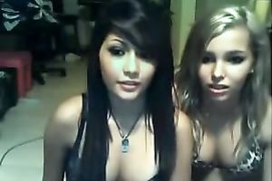 My ally and me dance in front of a webcam and show our scoops