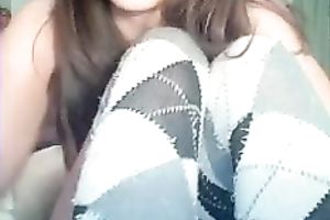 Webcam bewitching slutwife riding blue big plastic toy in her room