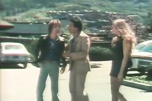 Sweet blondie gives head to her boss and kisses her GF