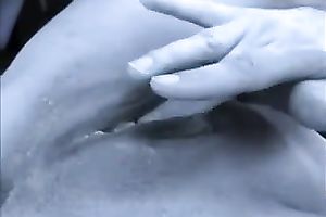 Solo scene with me fingering my bald pussy and squirting