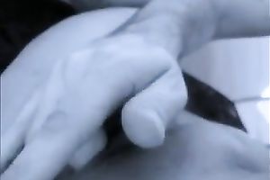 Solo scene with me fingering my bald pussy and squirting