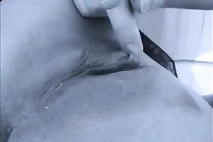 Solo scene with me fingering my bald pussy and squirting