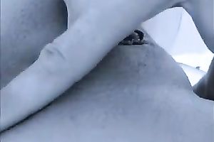 Solo scene with me fingering my bald pussy and squirting