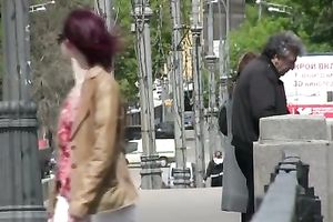 Piss fetish outdoor solo scene with slutty redhead playgirl Tanya