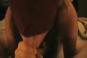 My blindfolded girlfriend knows exactly how to give a valuable oral-job