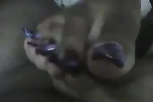 Ebony Jamaican prostitute giving me footjob massage