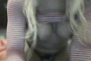 Nice livecam movie scene with my TS blond GF showing her mounds and a-hole