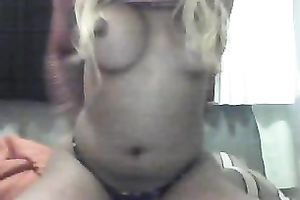 Nice livecam movie scene with my TS blond GF showing her mounds and a-hole