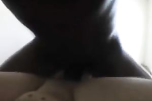 Short-haired coed enjoys interracial banging with me