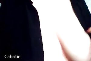 Plump slut with saggy wobblers masturbates for me on web camera