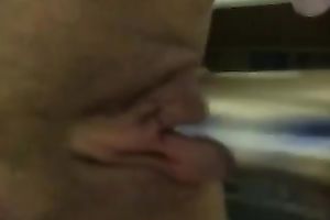 Taping myself in the washroom bottomless masturbating