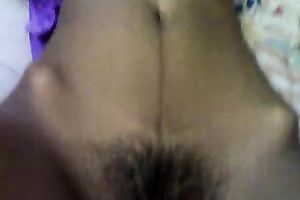 Neat Indian sweetheart receives her bushy bawdy cleft worked over