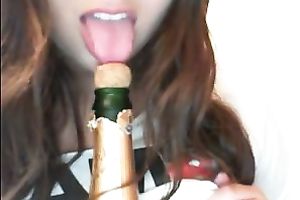 Licking a sweetmeat and playing with my big natural boobs