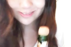 Licking a sweetmeat and playing with my big natural boobs