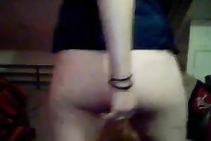 Awesome webcam pussy-fingering solo with a well-endowed golden-haired