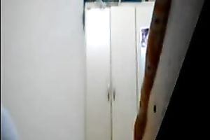 I love to spy on my worthwhile looking horny white wife after shower