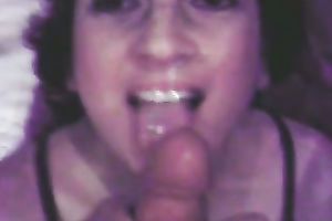 Mature brunette hair white wife eats a cumload after missionary style sex